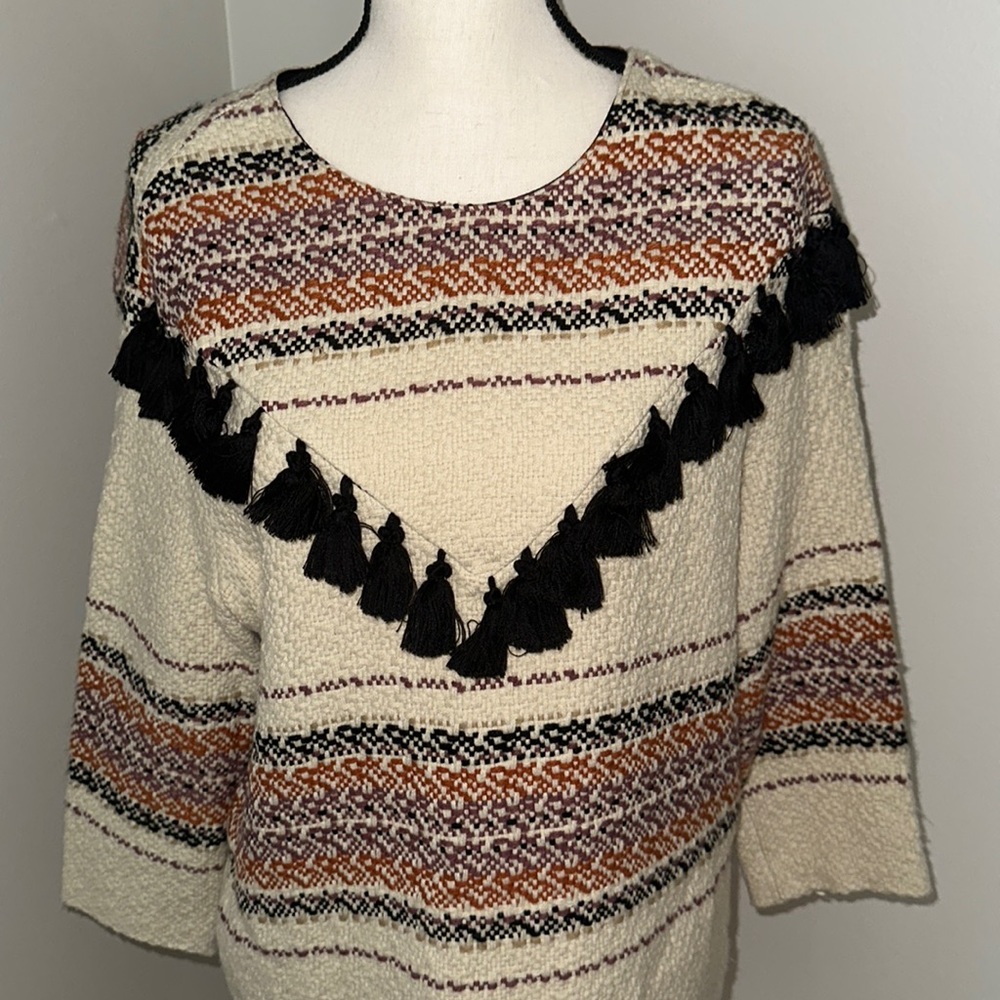 Boho Shift Dress With Tassels